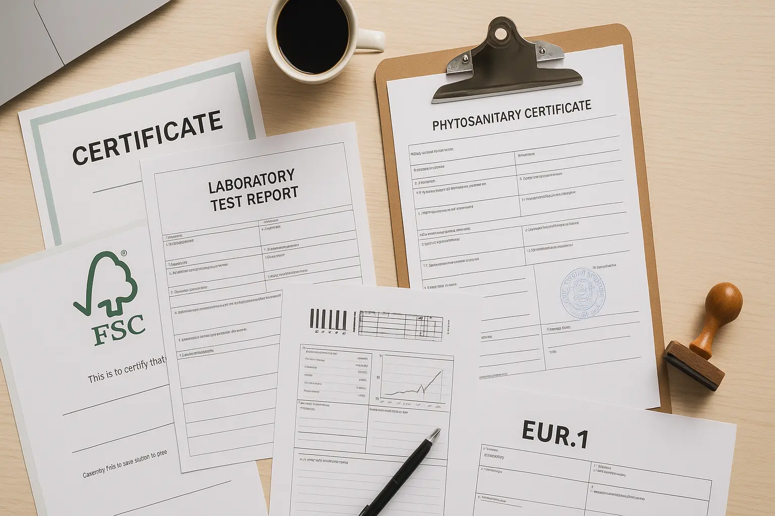 FSC certification and required export documents for charcoal shipments to UK and EU markets