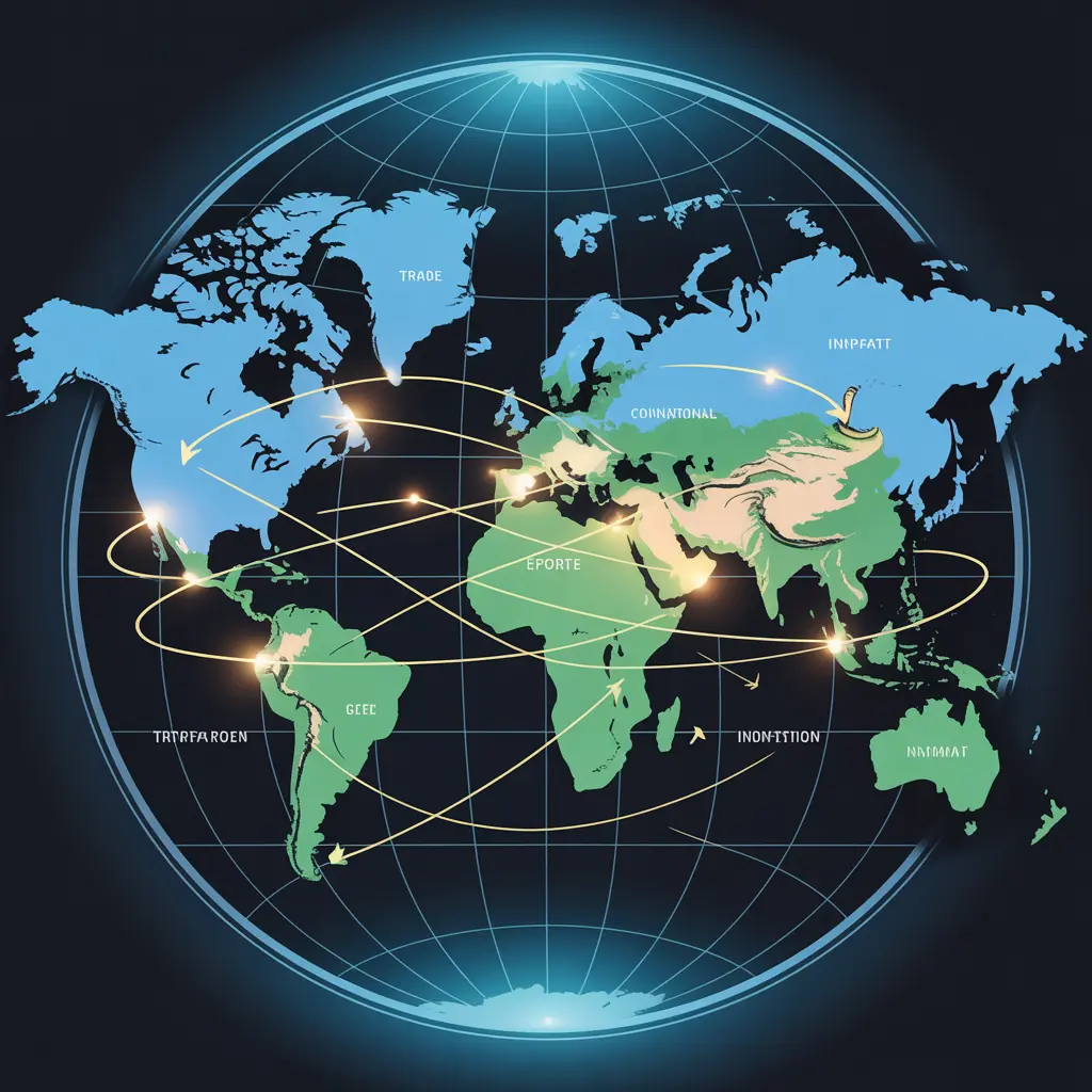 Global trade vision concept showing international connections aligned with BV Integrated Ltd’s expansion goals.