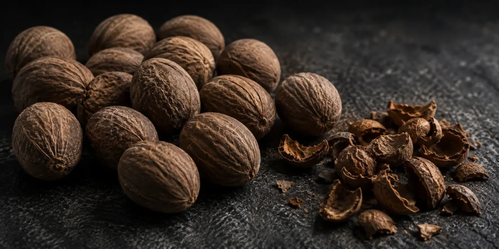Raw shea nuts sourced from West Africa before processing by BV Integrated Ltd