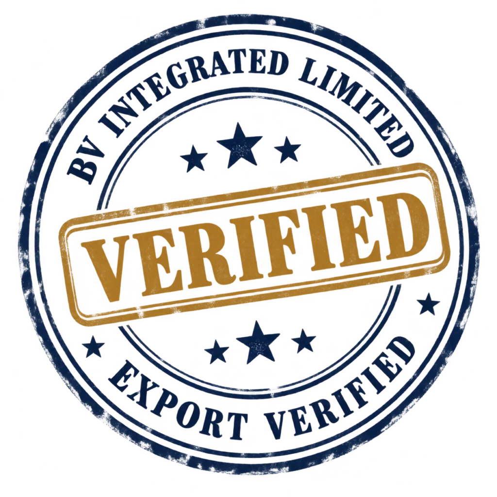 BV Integrated export verification stamp — certified sourcing seal