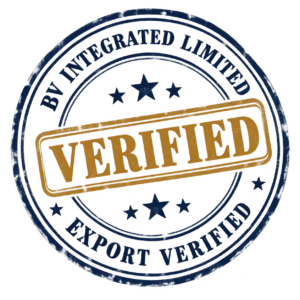 BV Integrated export verification stamp — certified sourcing seal