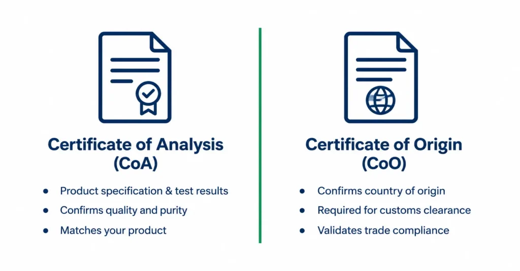 Phytosanitary Certificate vs Certificate of Origin comparison for African agro-commodity exports